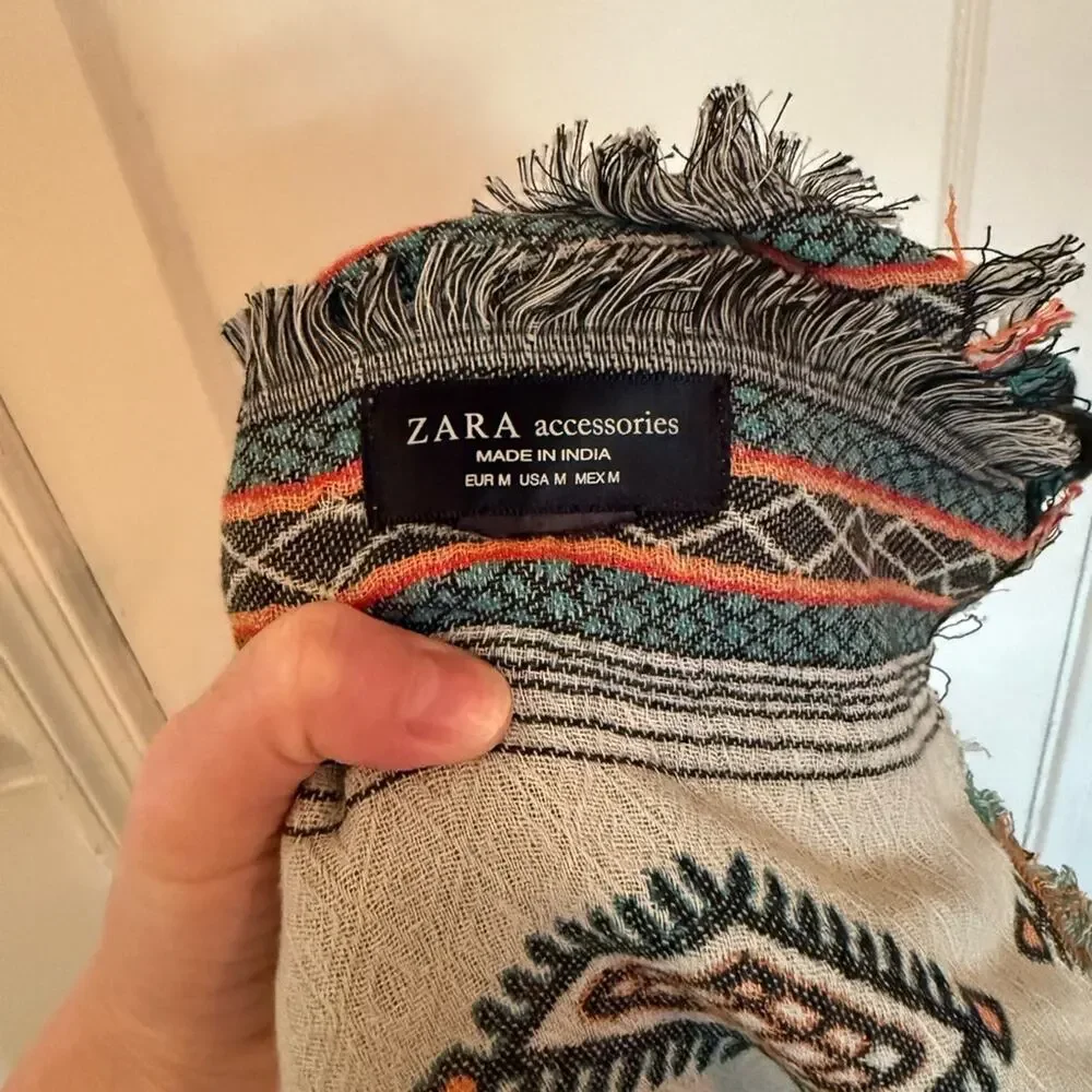 Zara Teal Bohemian Blanket Scarf